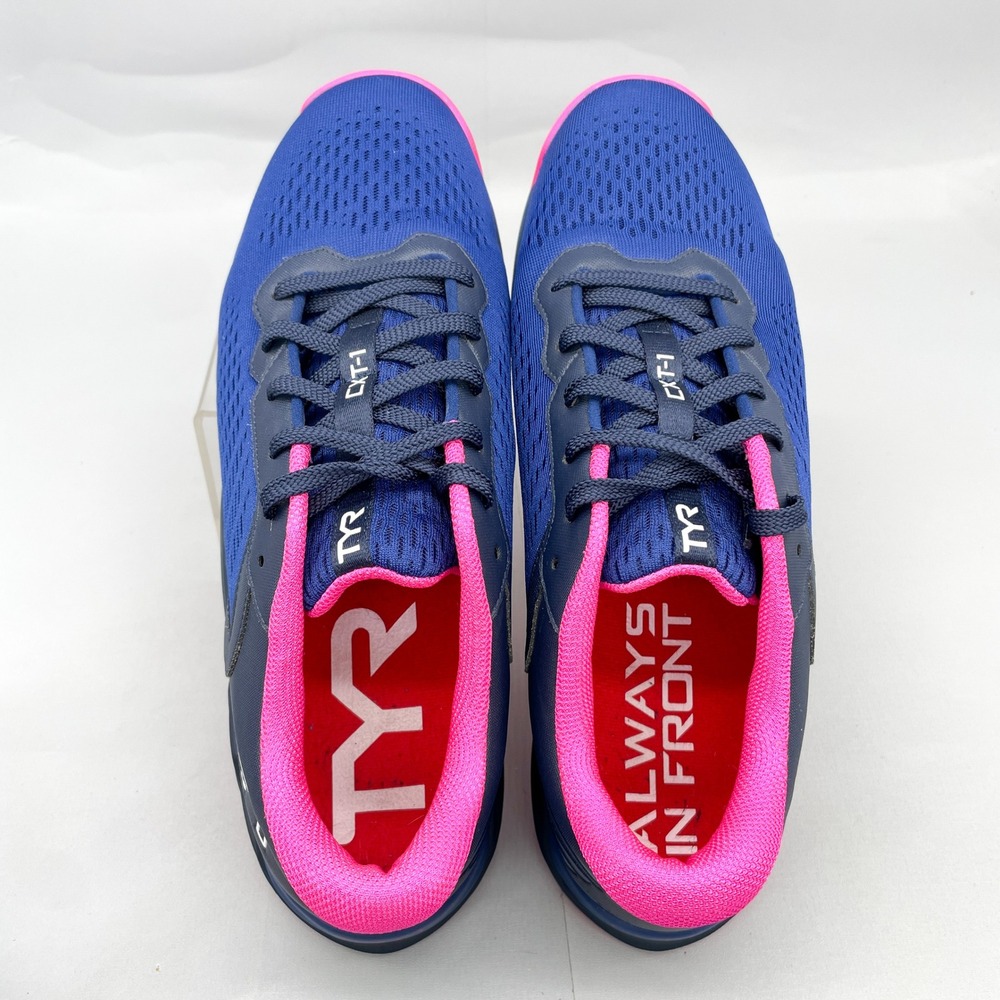 TYR CXT-1 Trainer Mens 10.5 Blue Pink Athletic Gym Shoes Sneakers CrossFit HIIT - Picture 6 of 11